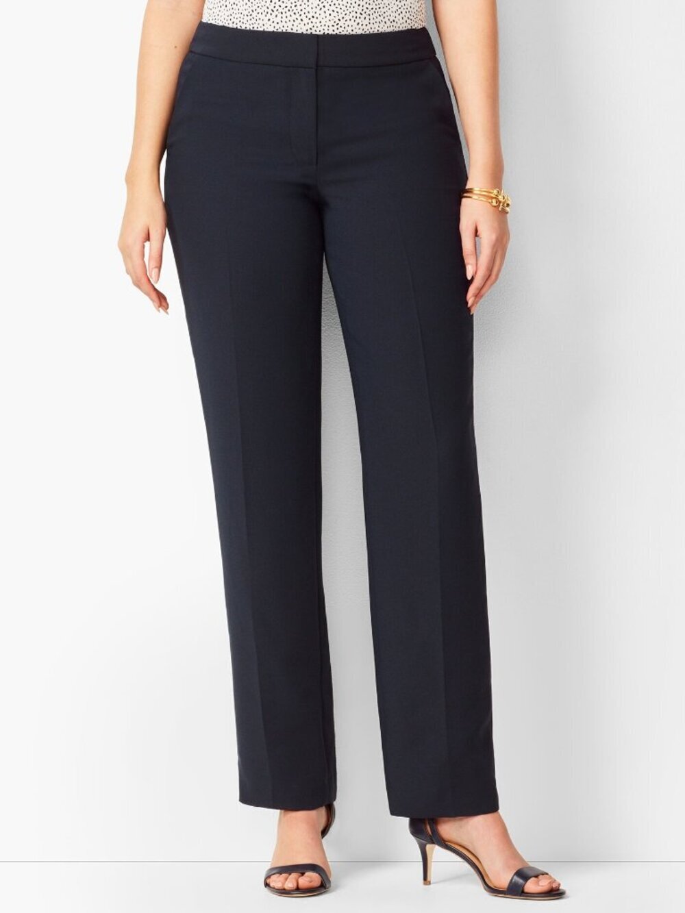 Talbots Seasonless Crepe Straight-Leg Pants- Curvy Fit Size 16p Black NWT